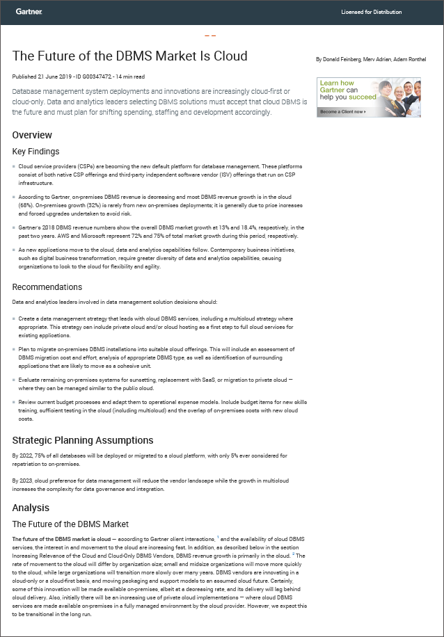 52+ Gartner Dbms Market Share, This analysis reveals the market share